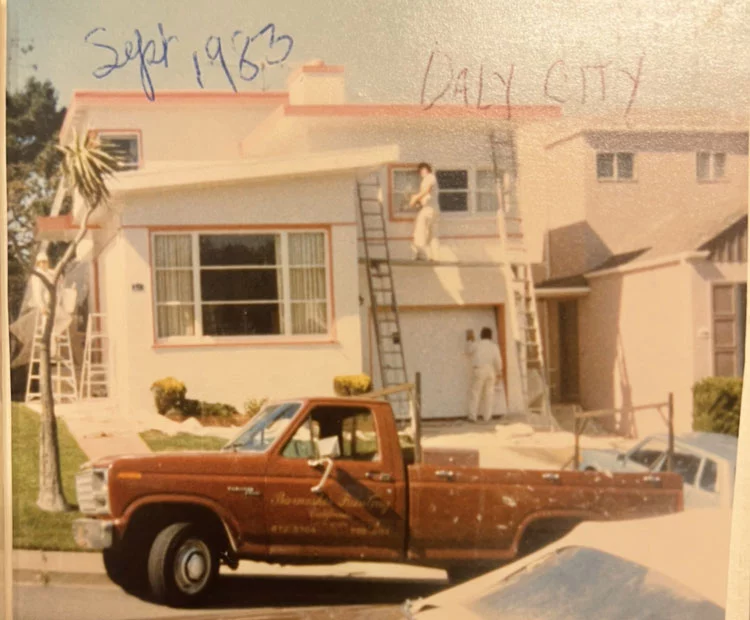 Barnoski Painting crew shown on the job in Daly City in September of 1983