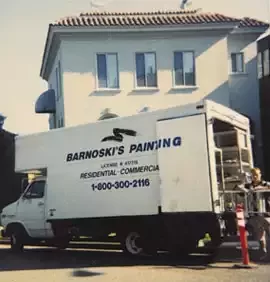 Original Barnoski Painting utility truck circa 1987 daly city california
